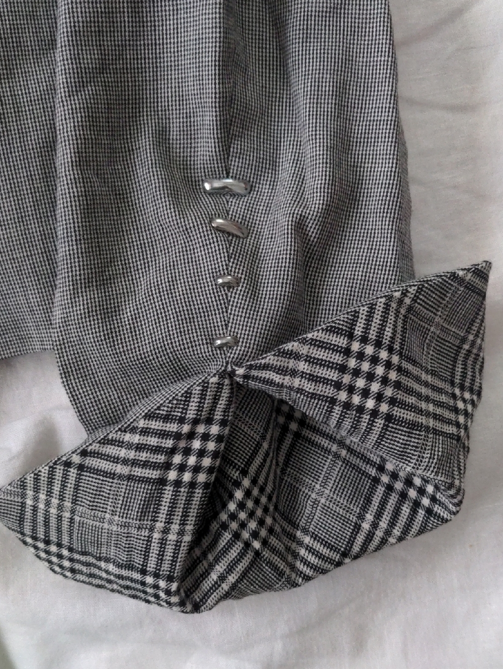Escada Houndstooth Cotton Peplum Blazer Size 8 (EU Size 38) - Picture 6 of 12